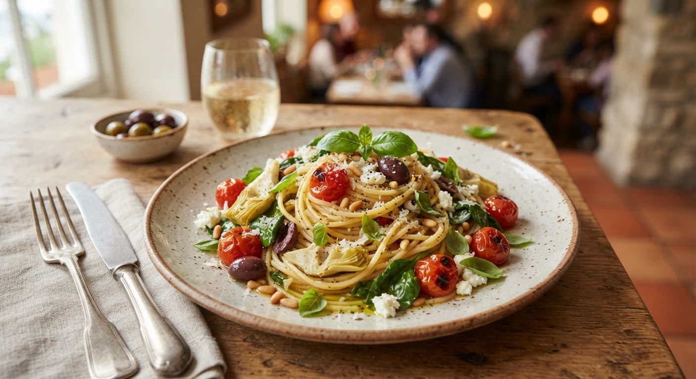 15-Minute Mediterranean Pasta