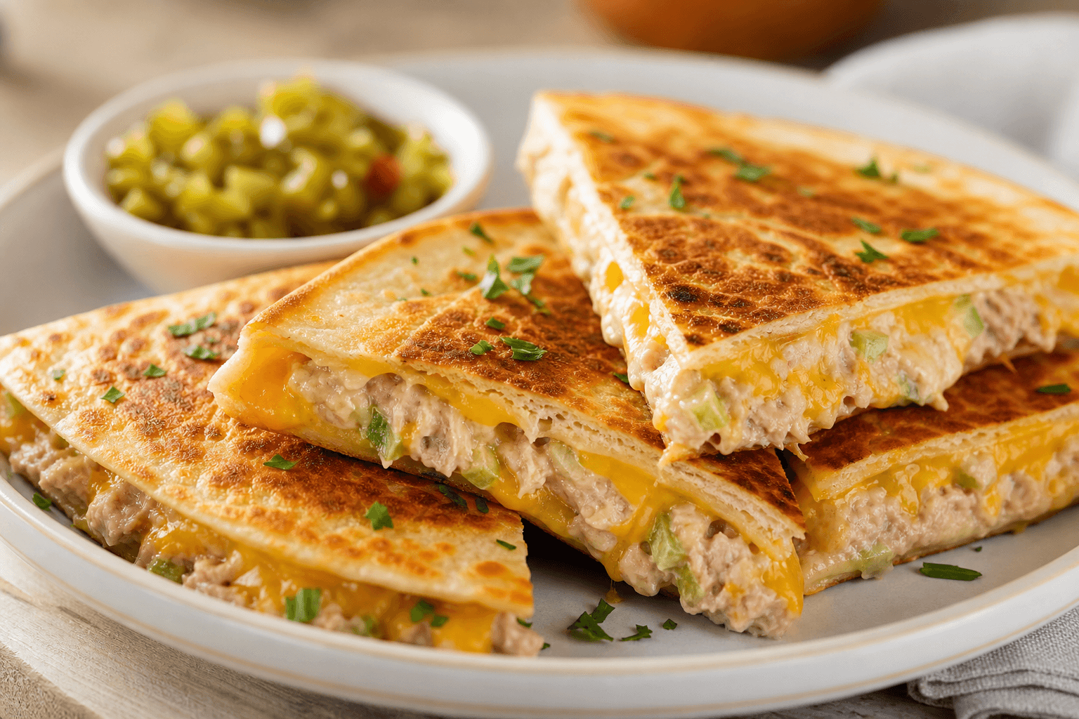 15-Minute Tuna Melt Quesadilla