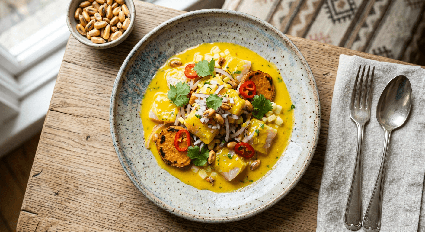 Aji Amarillo Flounder Ceviche