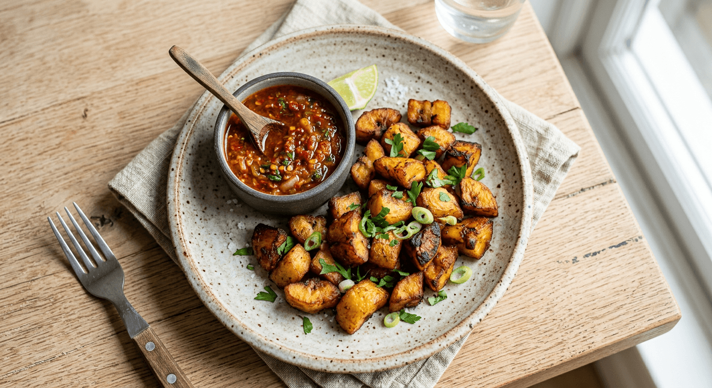 Alloco With Spicy Dipping Sauce