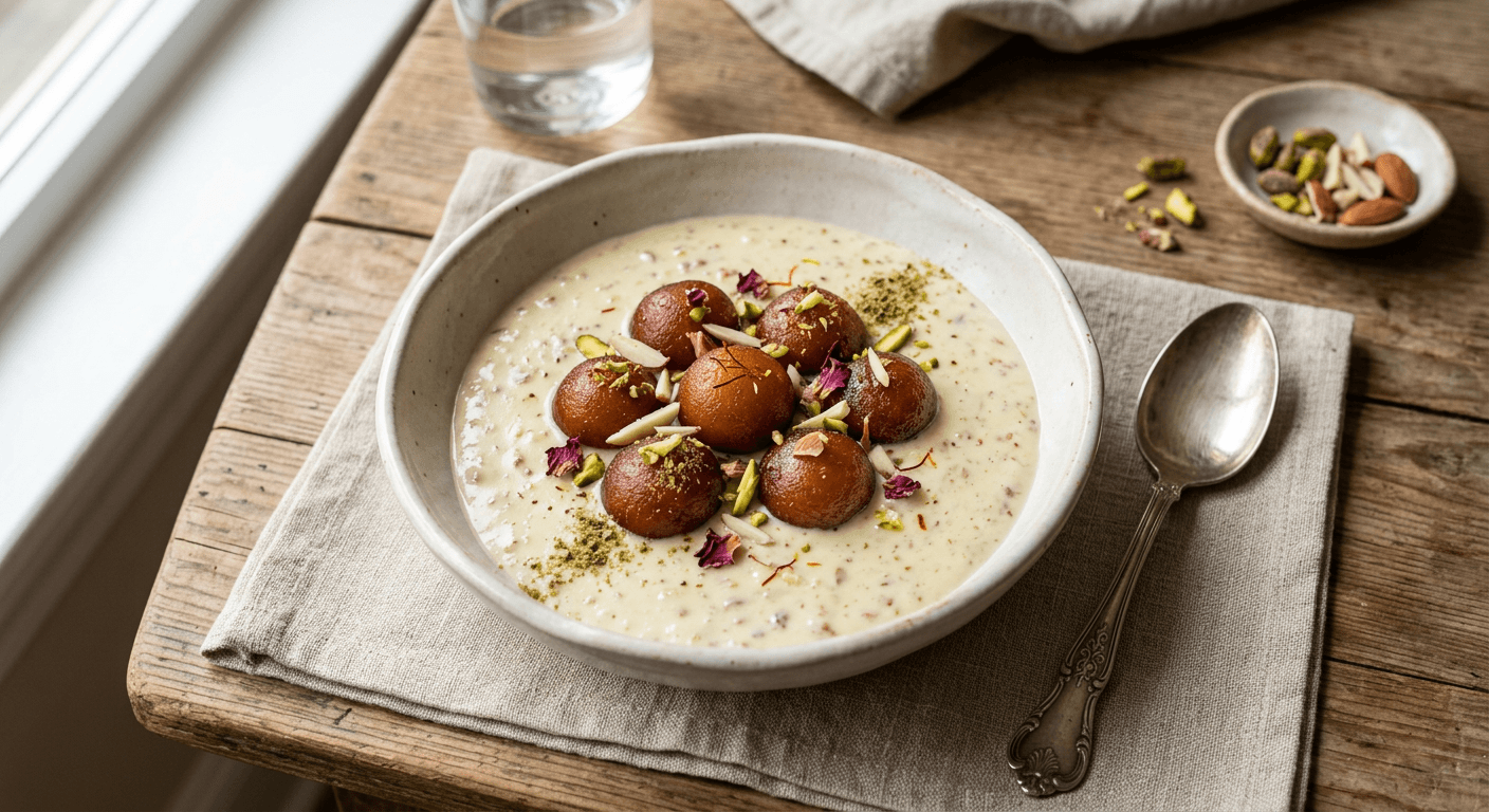Almond Flour Jamun Kheer