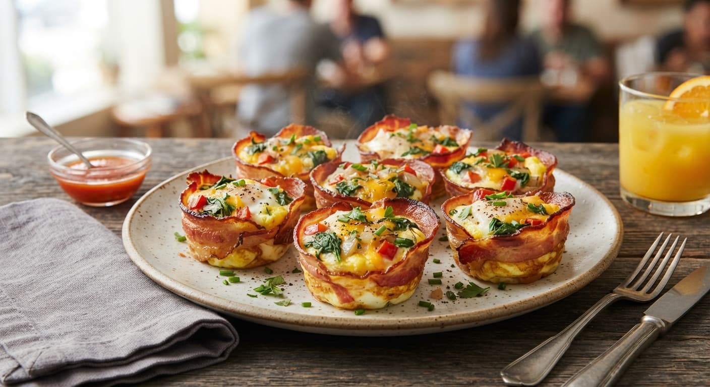 American Bacon‑Spinach Egg Cups