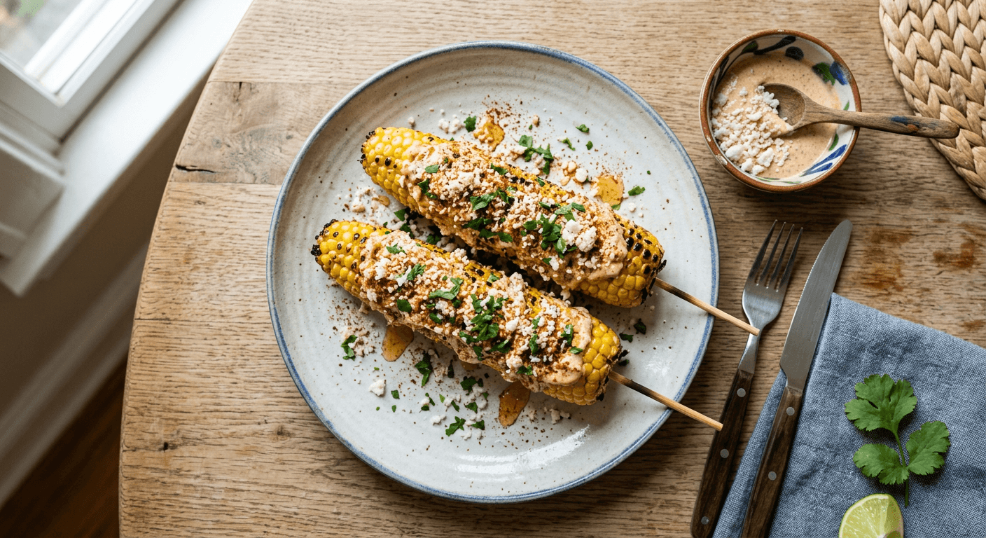Ancho Chili and Honey Elote