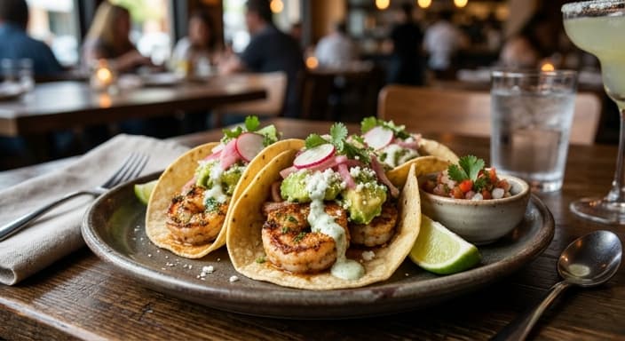 Avocado Lime Shrimp Tacos