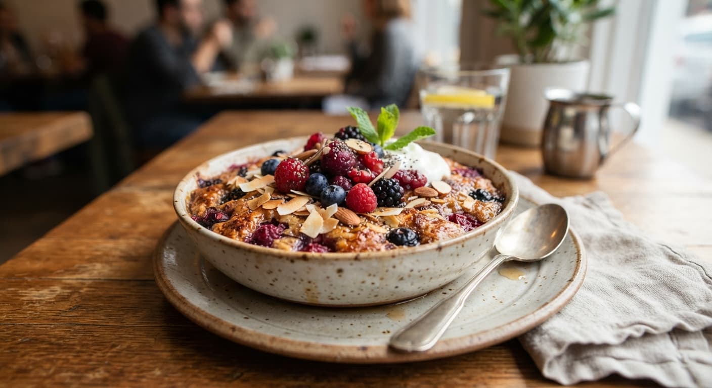 Baked Berry Coconut Oatmeal
