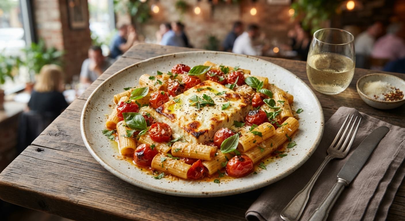 Baked Feta Tomatoes with Pasta