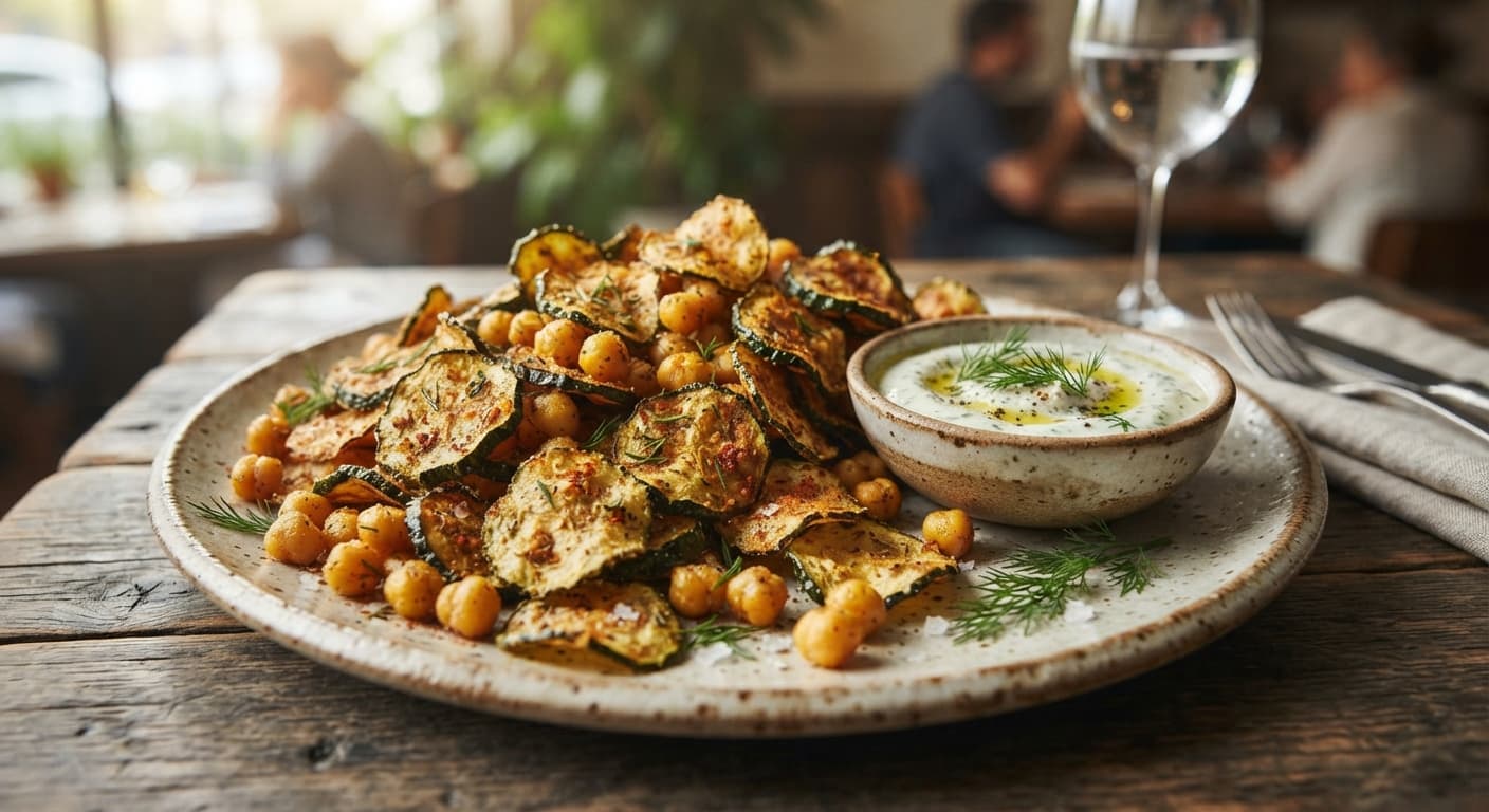 Baked Zucchini & Chickpea Chips