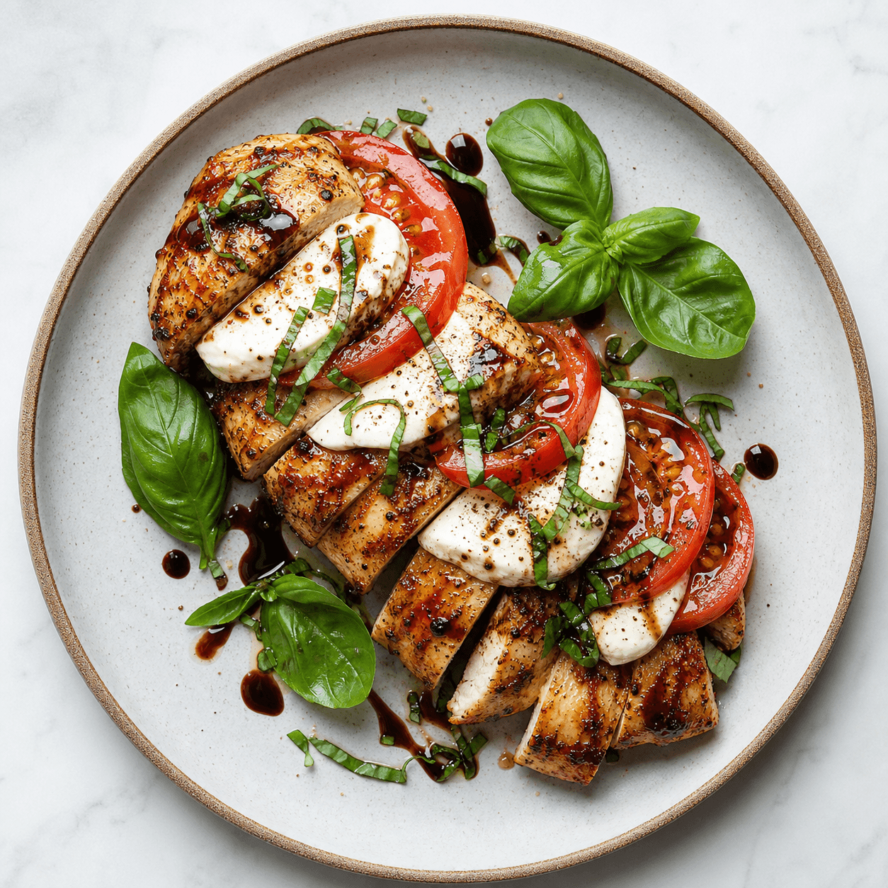 Balsamic Glazed Caprese Chicken