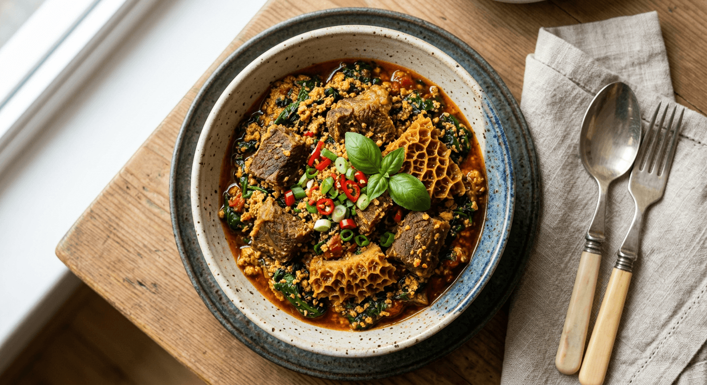 Beef and Tripe Egusi