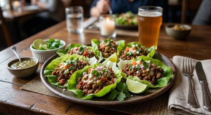 Beef Picadillo Lettuce Wraps