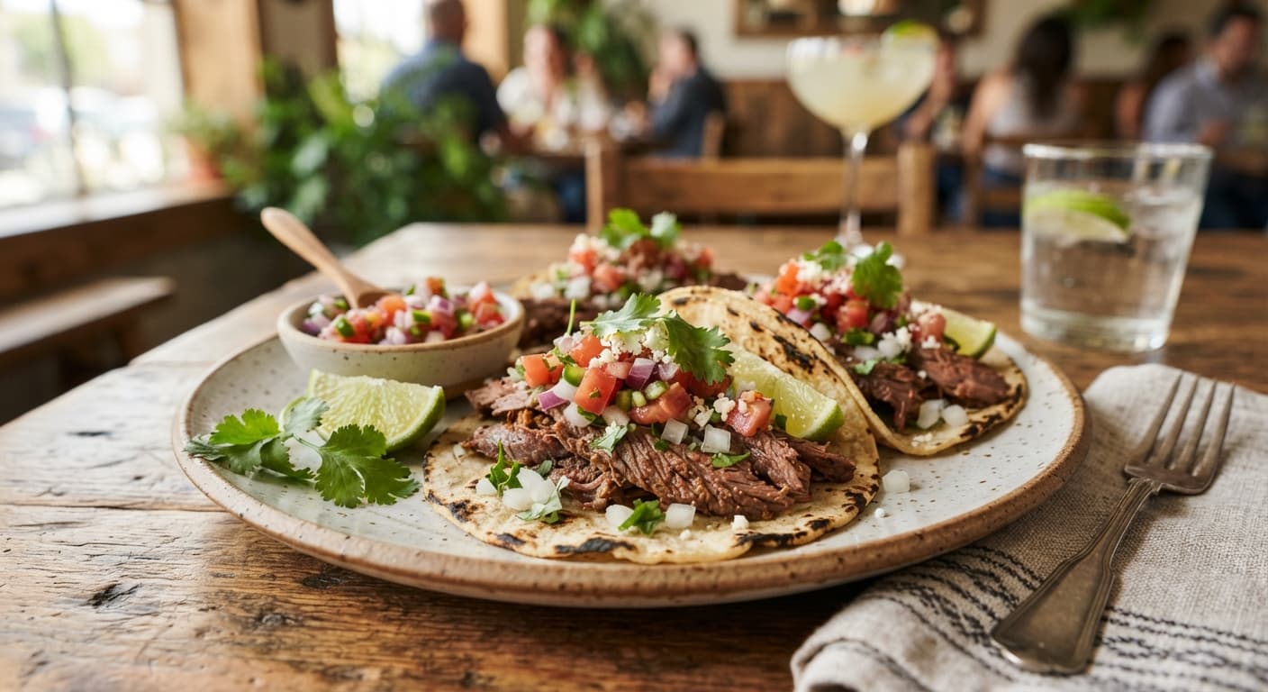 Beef Tacos with Quick Salsa
