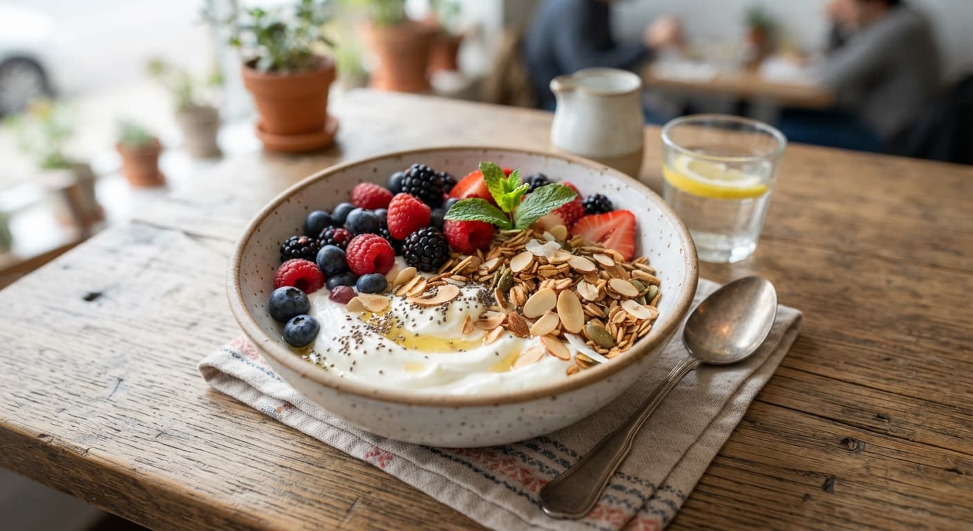Berry Almond Yogurt Bowl