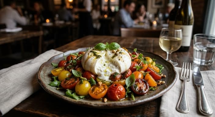 Burrata & Roasted Tomato Salad