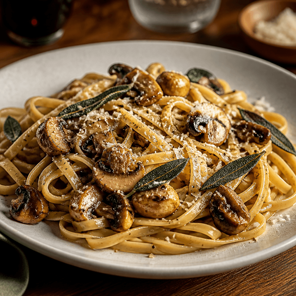 Butter Sage Mushroom Pasta