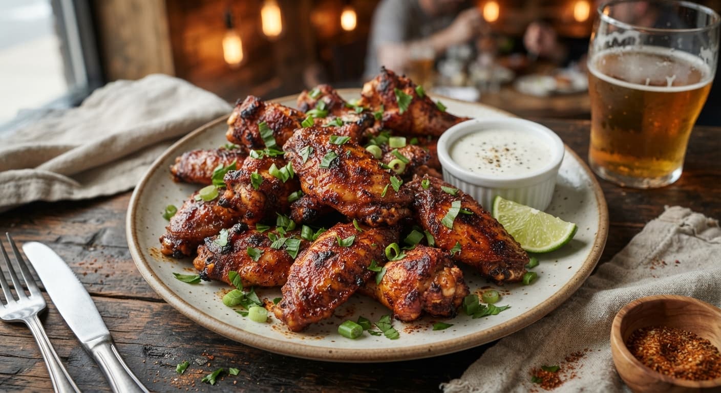 Cajun‑Spiced Smoked Wings