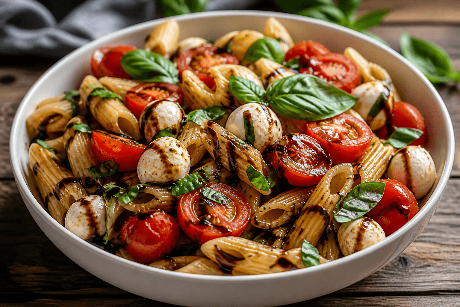 Caprese Pasta with Balsamic