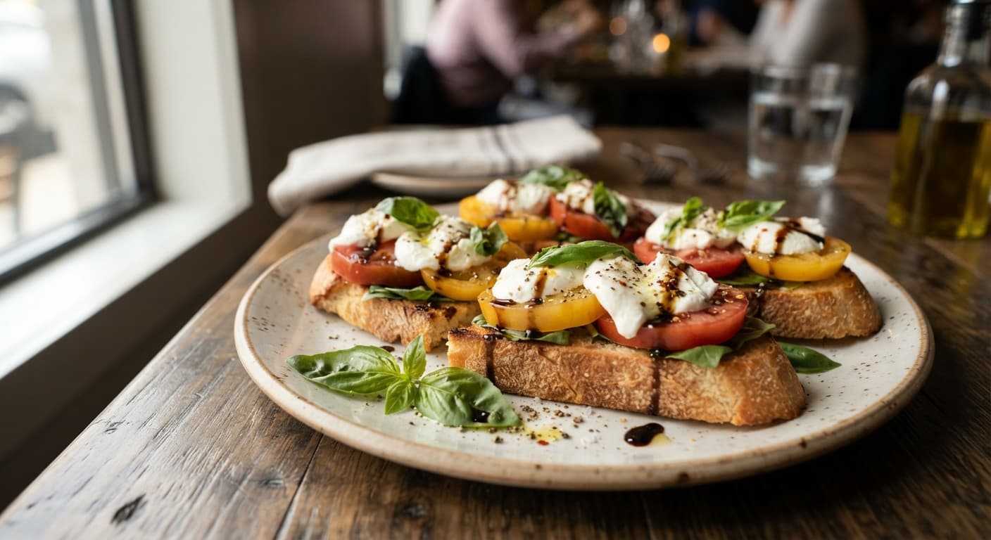 Caprese Tartine with Baguette