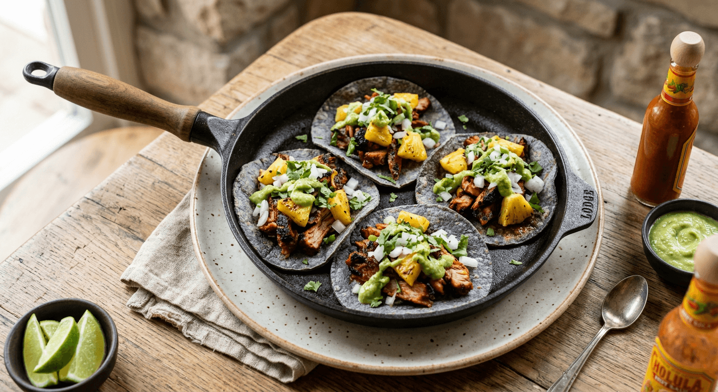 Cast Iron Skillet Pastor Tacos