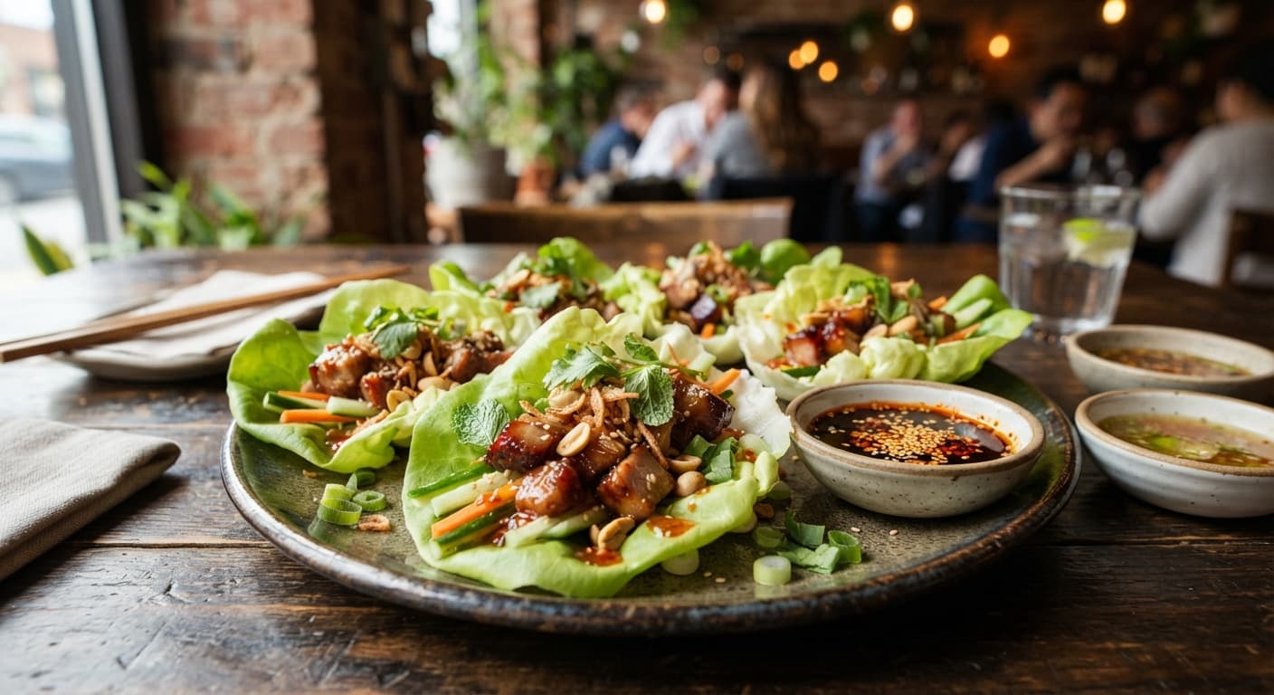 Char Siu Pork Lettuce Wraps
