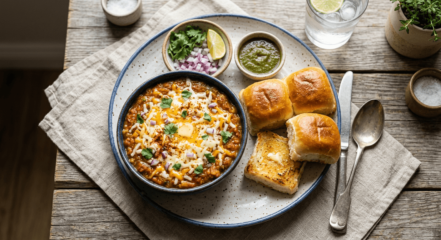 Cheese Pav Bhaji