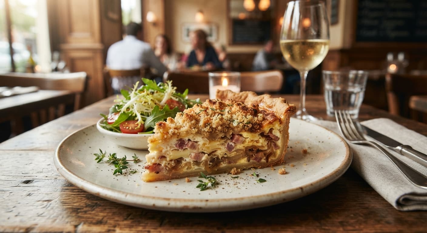 Cheese‑Streusel Quiche Lorraine