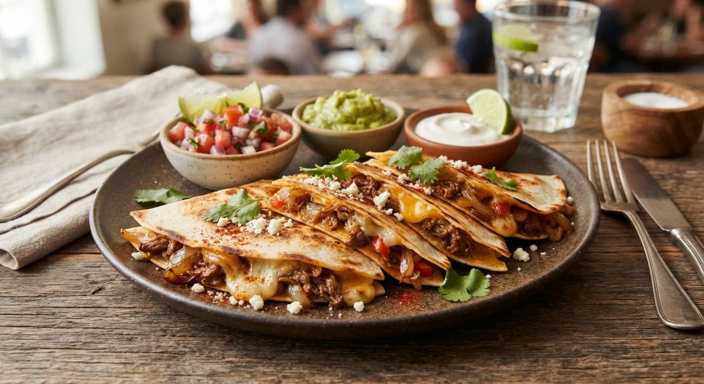 Cheesy Beef Quesadillas