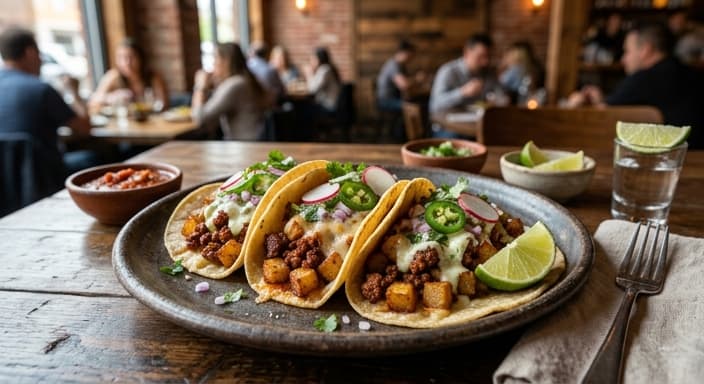 Cheesy Potato Chorizo Tacos