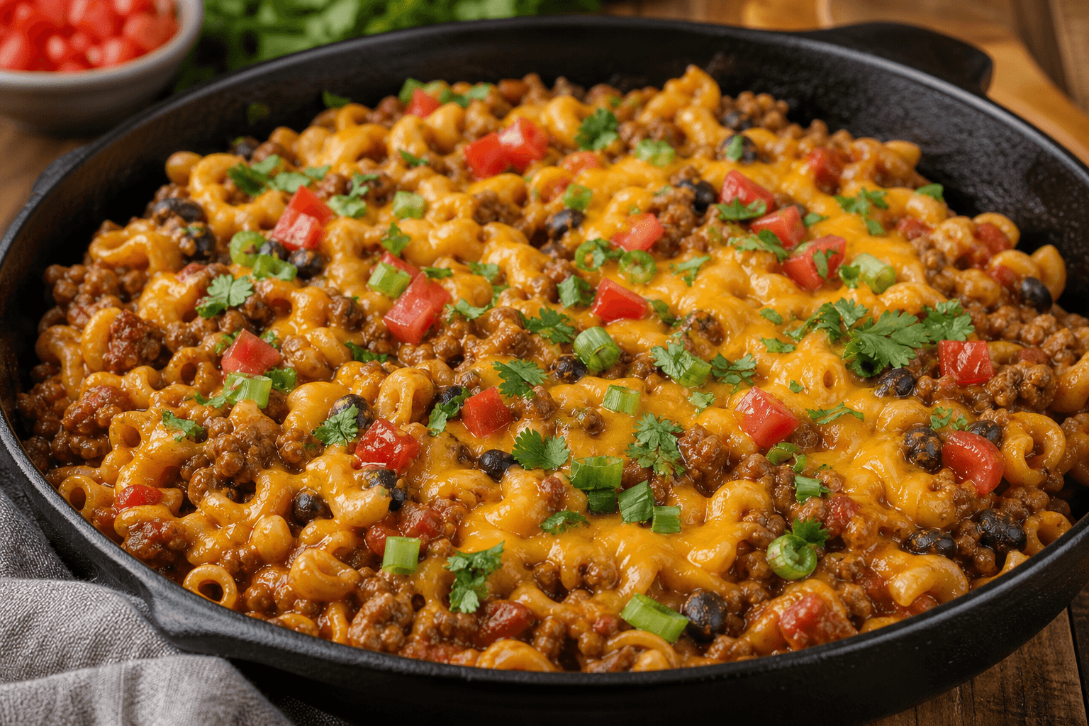 Cheesy Taco Pasta Skillet