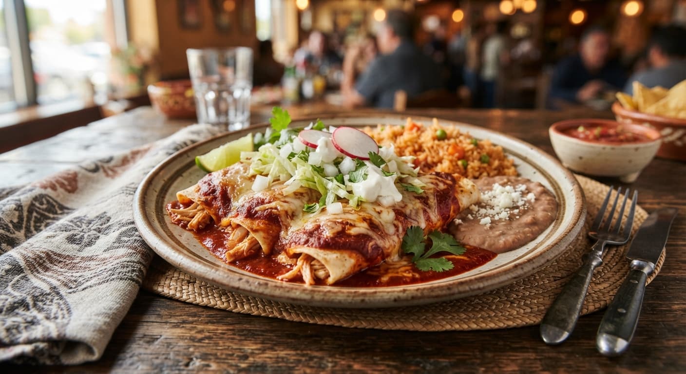 Chicken Enchiladas Rojas