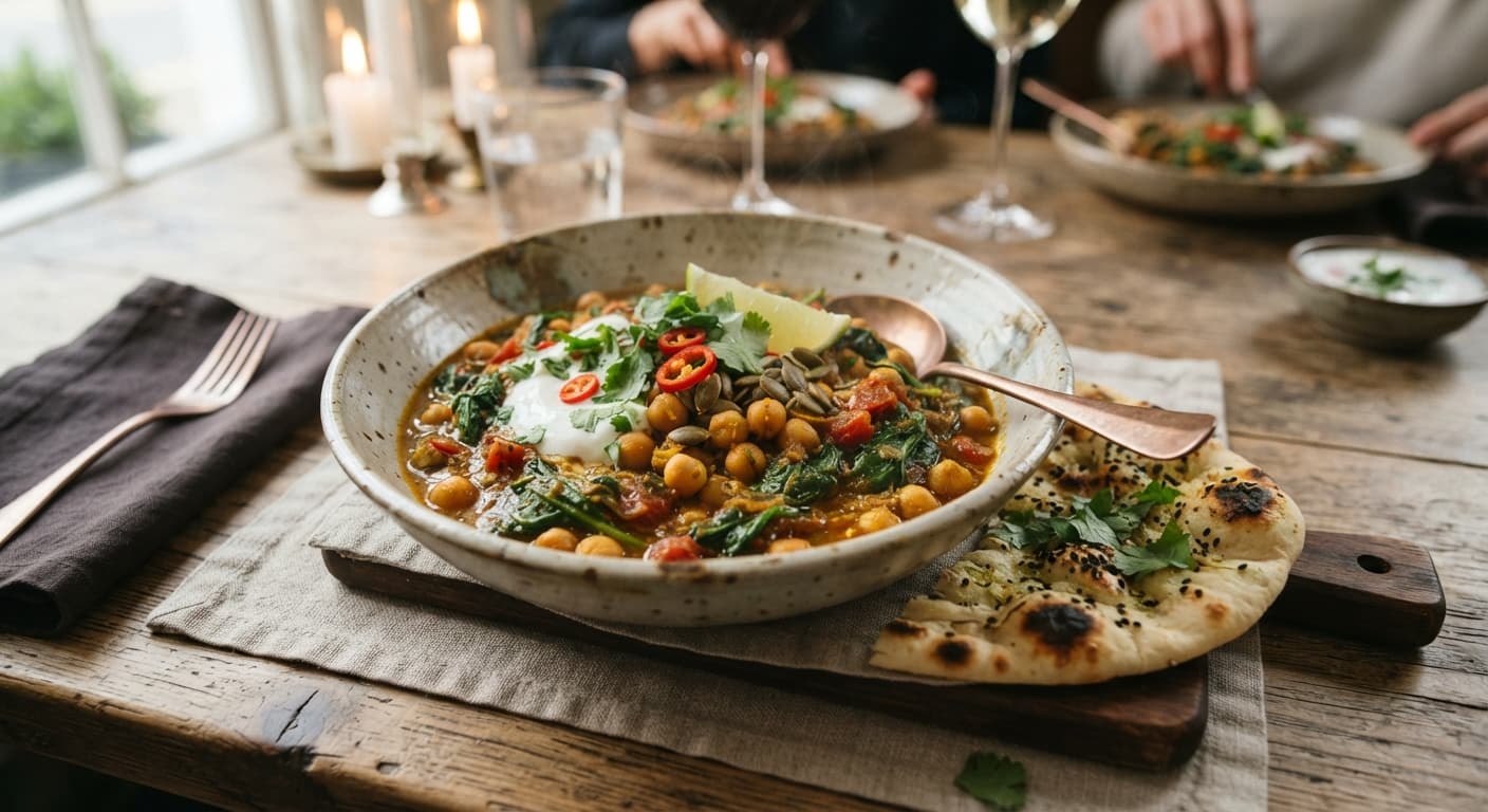 Chickpea and Spinach Curry