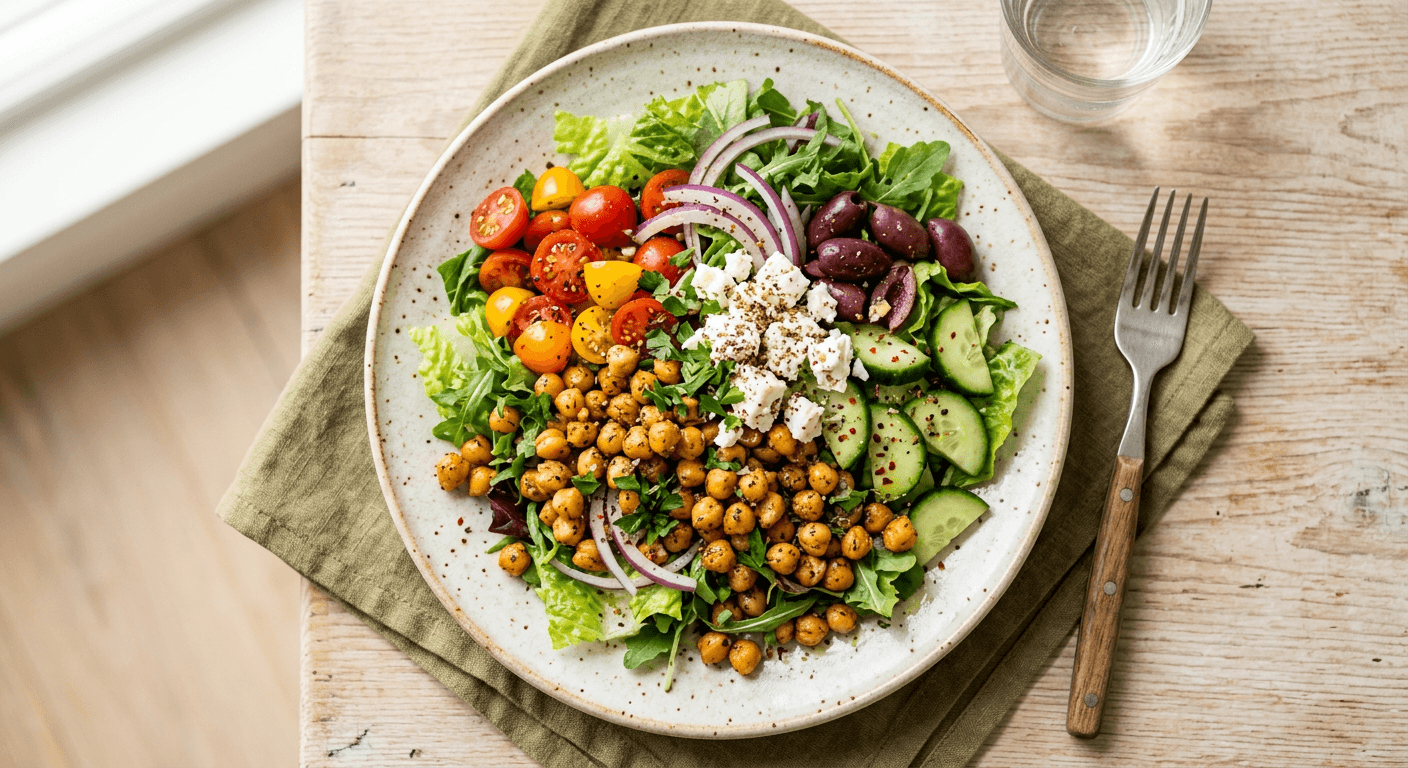 Chickpea Protein Greek Salad
