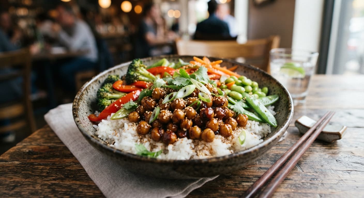 Chickpea Teriyaki Rice Bowl