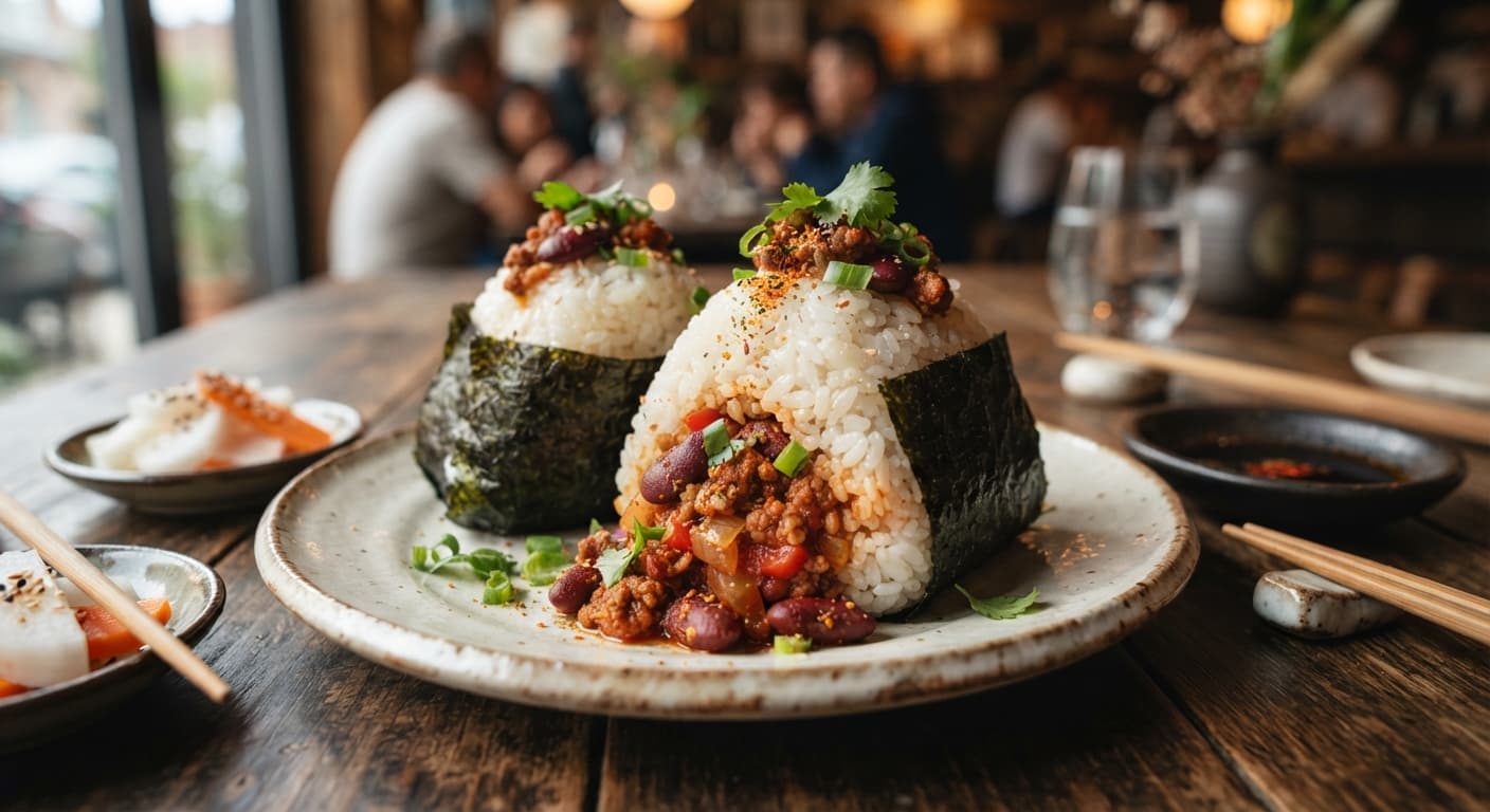 Chili-Bean Onigiri