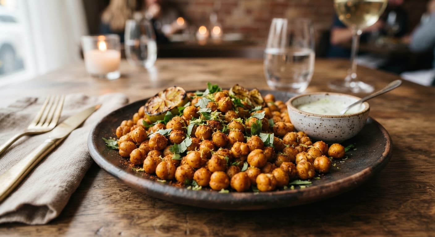 Chili-Lime Roasted Chickpeas