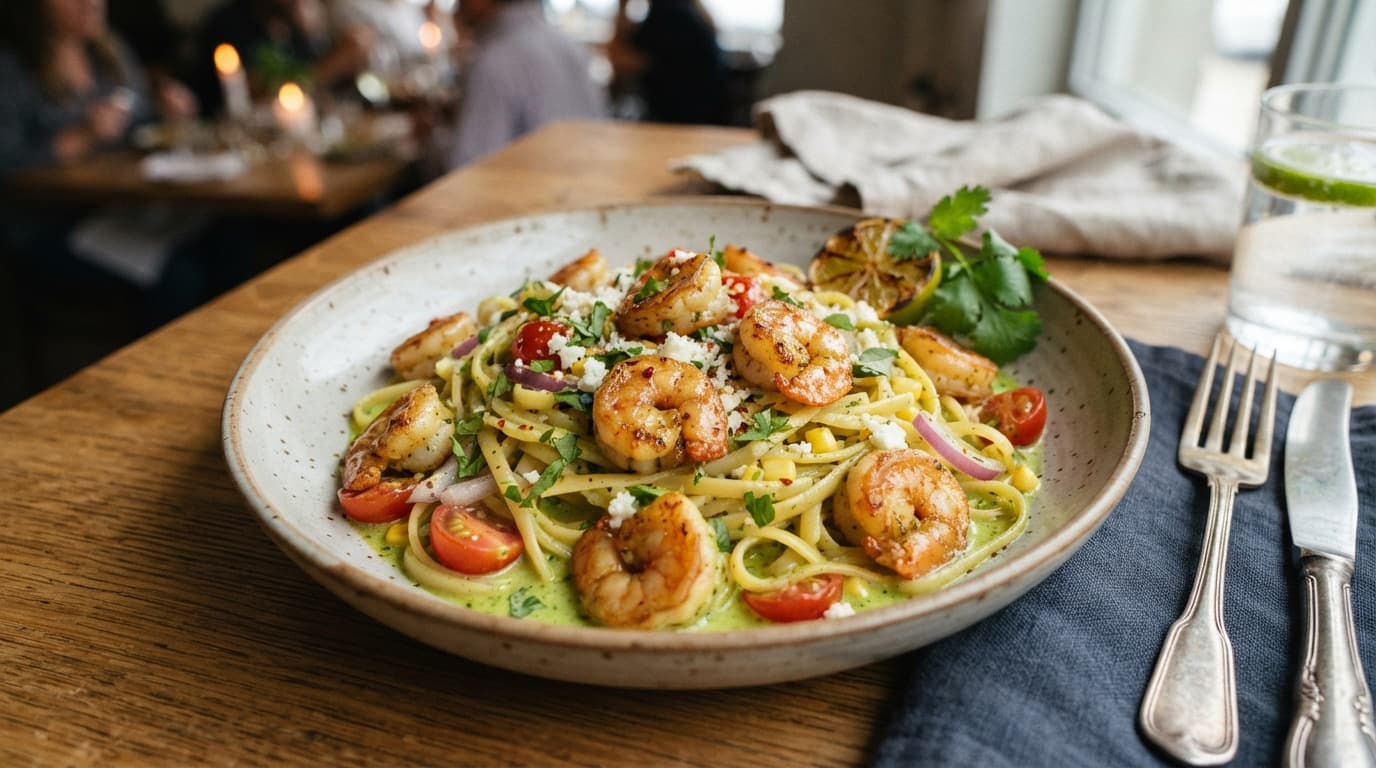 Cilantro-Lime Shrimp Pasta