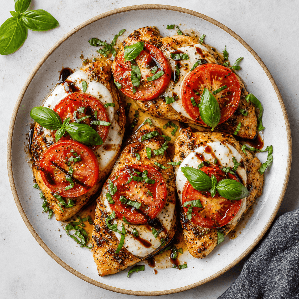 Classic Caprese Chicken Skillet