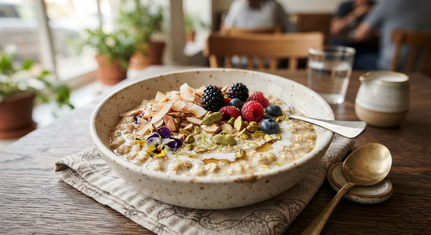 Coconut Cardamom Oat Porridge