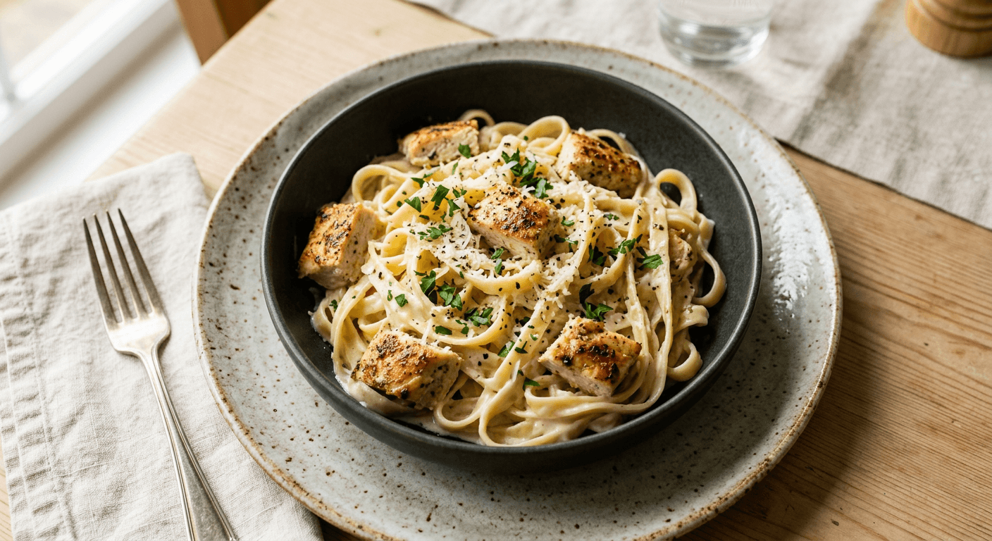Creamy Chicken Alfredo Pasta
