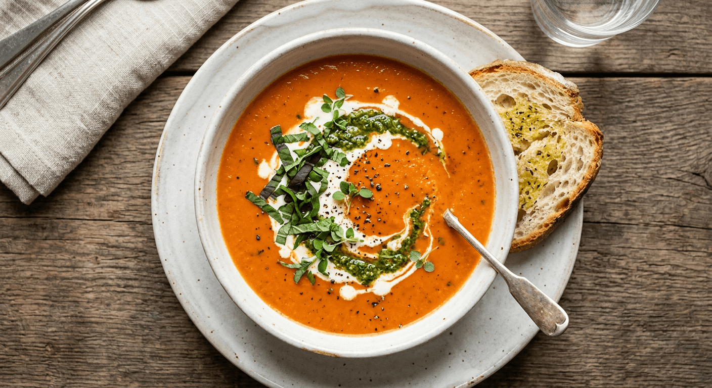 Creamy Tomato Basil Bisque