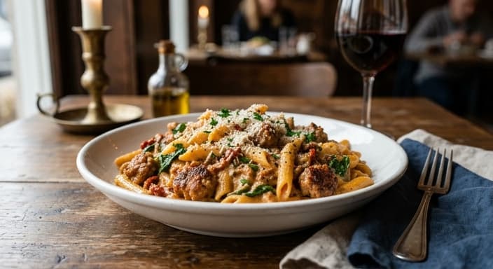 Creamy Tuscan Sausage Pasta