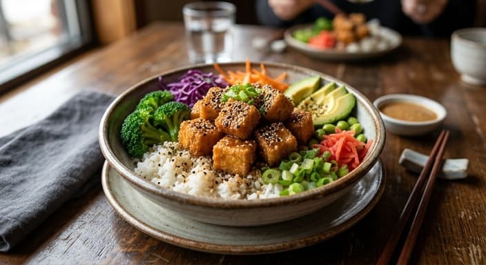 Crispy Tofu Sesame Bowl