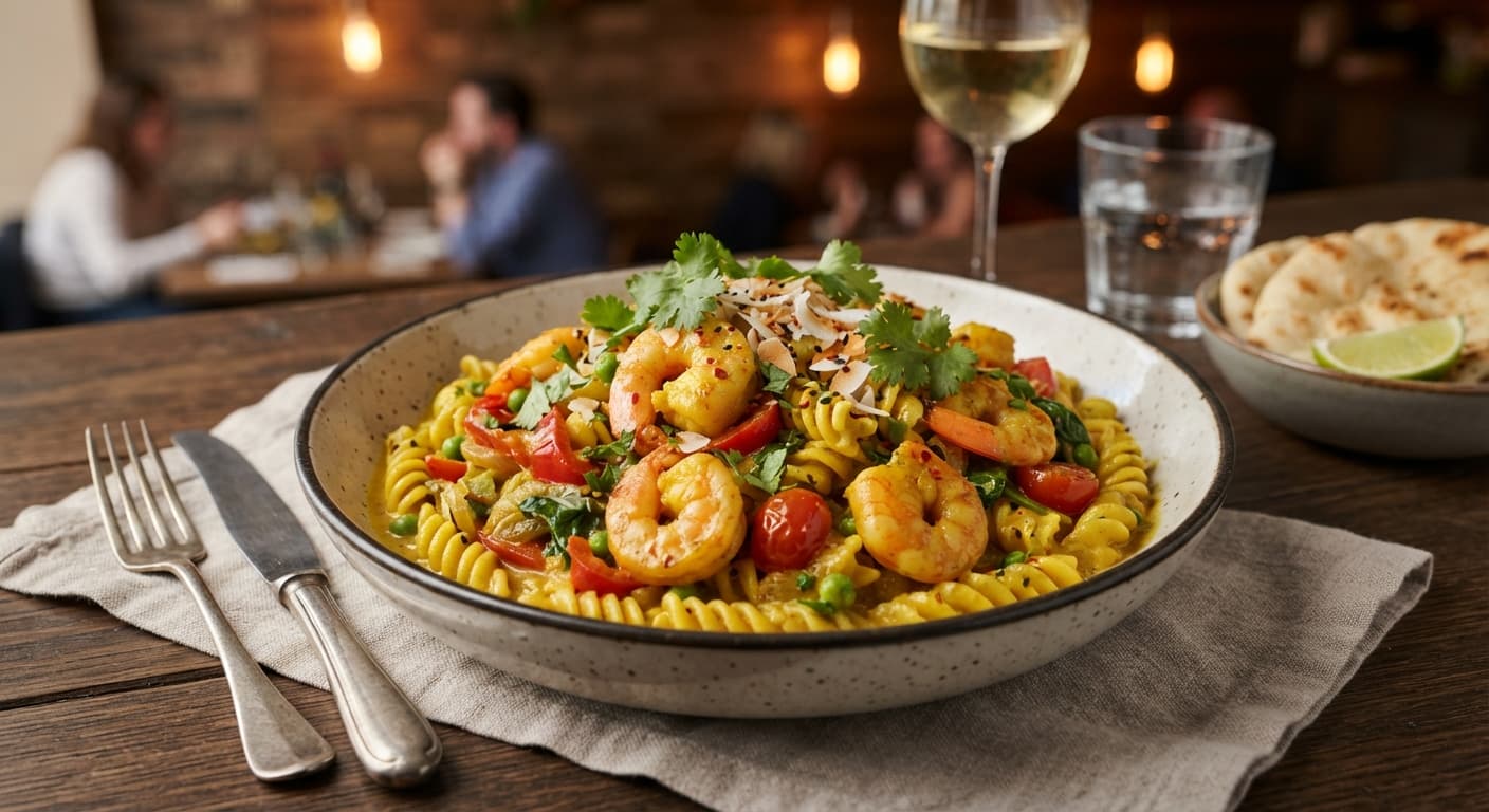 Curry Shrimp Fusilli