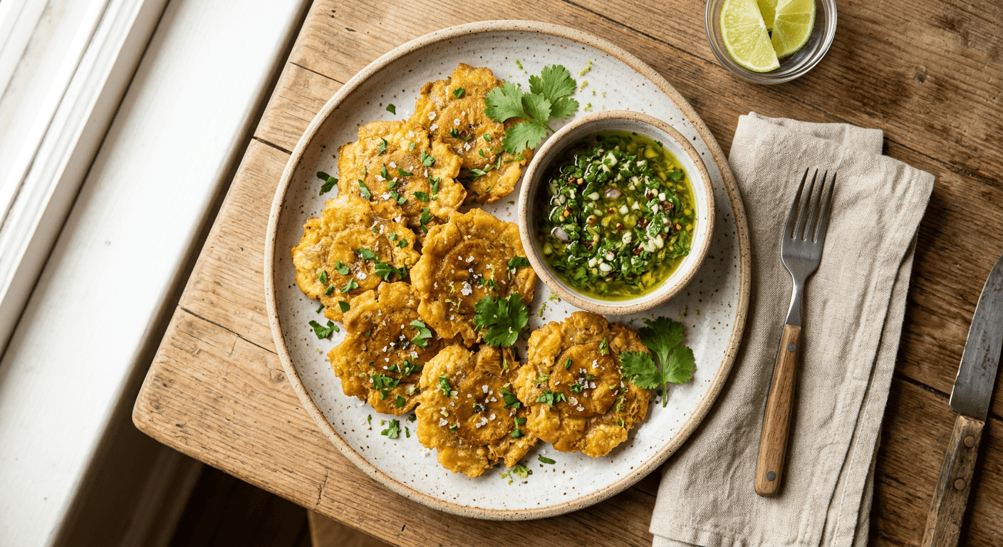 Dominican Patacones With Mojo