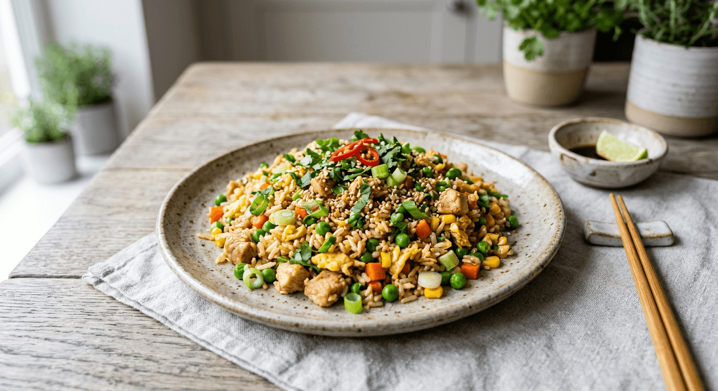 Easy One Pan Chicken Fried Rice