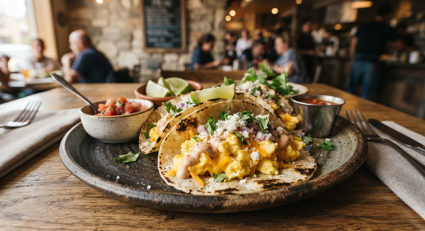 Egg and Cheese Breakfast Tacos