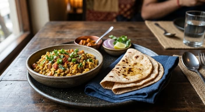 Egg Bhurji with Roti