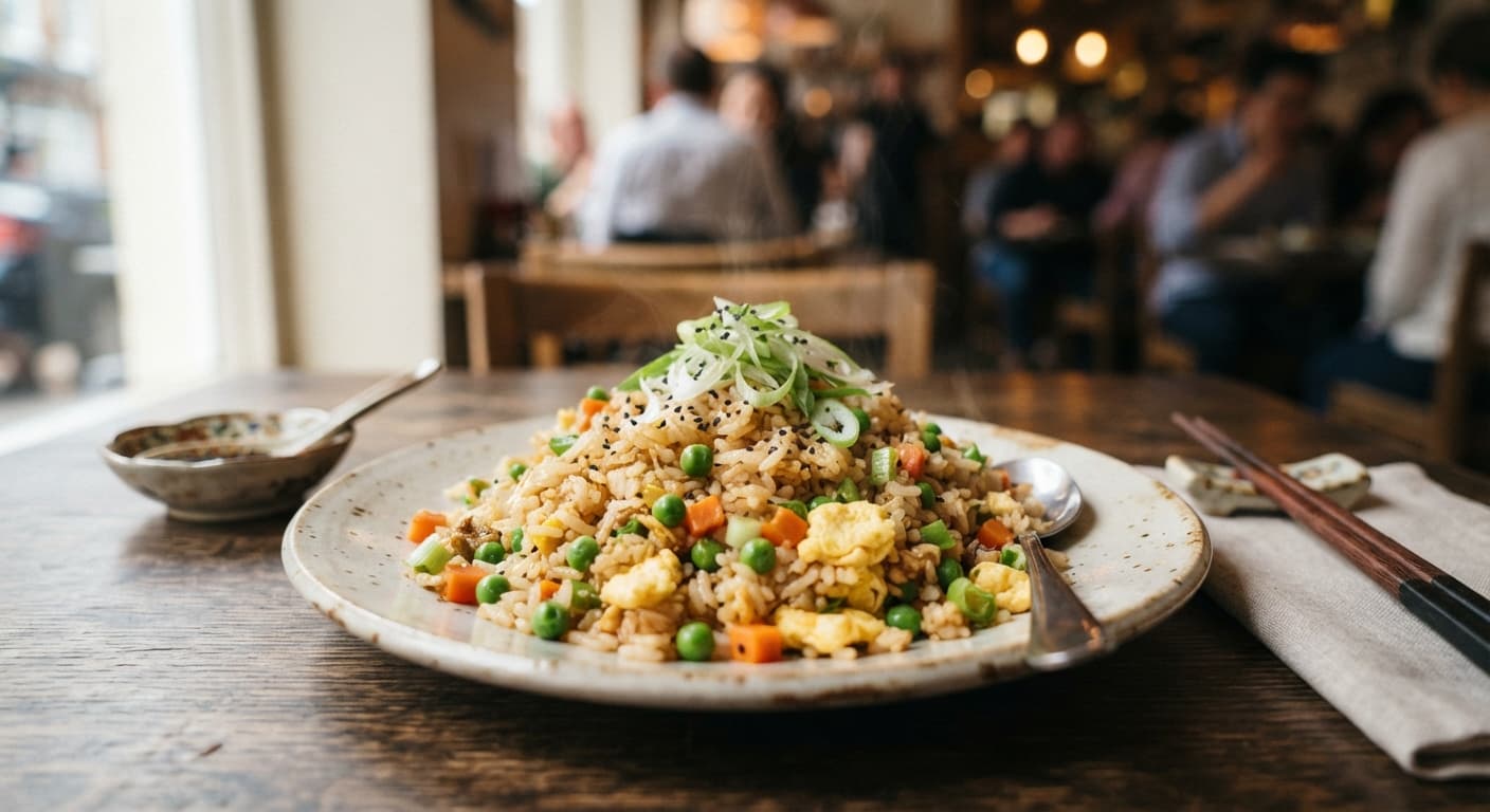 Egg Fried Rice with Peas