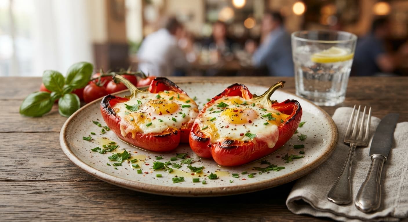 Egg‑Stuffed Bell Pepper Boats