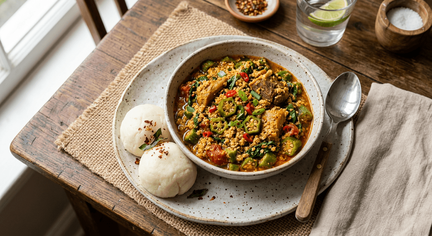 Egusi and Okra Fusion