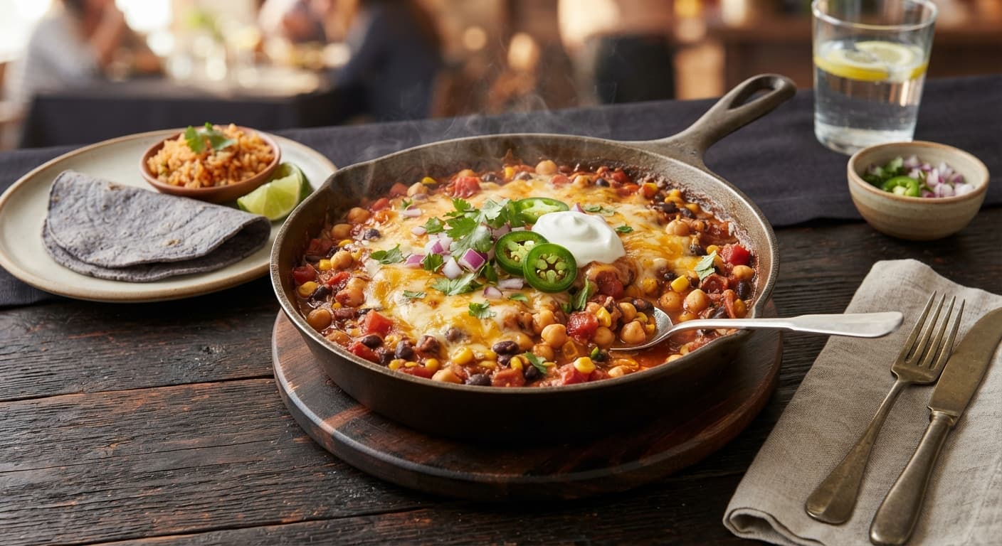 Enchilada Chickpea Skillet